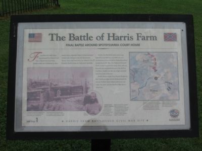 The Battle of Harris Farm Marker image. Click for full size.