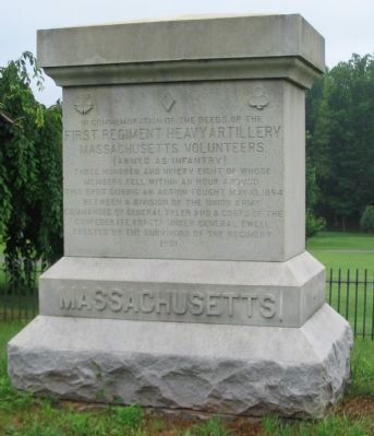 First Regiment Heavy Artillery Marker. Click for full size. First Regiment Heavy Artillery Marker image. Click for full size.