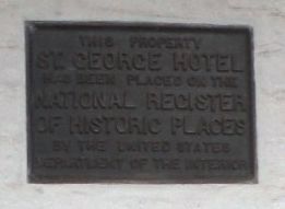 St. George Hotel National Register of Historic Places Marker image. Click for full size.