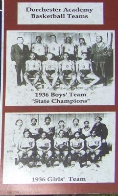 Athletic Programs at Dorchester Academy 1926-1940 image. Click for full size.