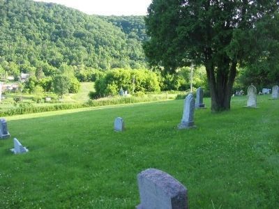 View of Marker from Cemetery. Click for full size. View of Marker from Cemetery image. Click for full size.