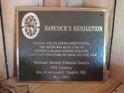Second Hancock's Resolution Marker image. Click for full size.