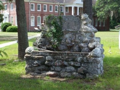 Dorchester Academy water fountain remains from a razed building image. Click for full size.