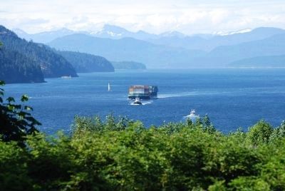 A ship moving through Seymour Narrows image. Click for full size.