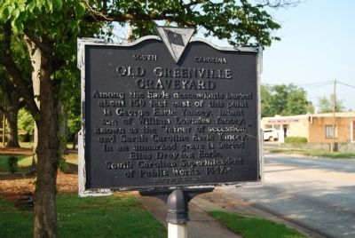 Old Greenville Graveyard Marker -<br>Reverse. Click for full size. Old Greenville Graveyard Marker -<br>Reverse image. Click for full size.