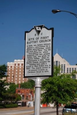 Site of First Baptist Church Marker image. Click for full size.