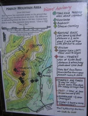 Trail Register & Hiker's Advisory. Click for full size. Trail Register & Hiker's Advisory image. Click for full size.