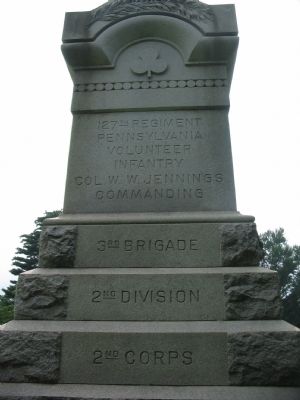 127th Regiment Pennsylvania Volunteer Infantry Monument. Click for full size. 127th Regiment Pennsylvania Volunteer Infantry Monument image. Click for full size.