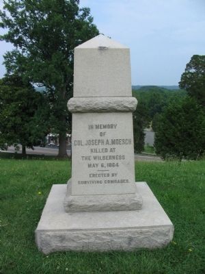 Front of the Col. Joseph A. Moesch Monument. Click for full size. Front of the Col. Joseph A. Moesch Monument image. Click for full size.