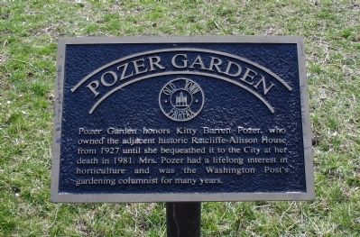 Pozer Garden Marker. Click for full size. Pozer Garden Marker image. Click for full size.