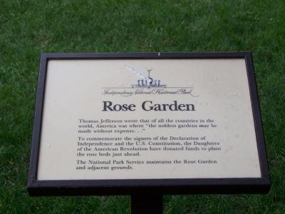 Rose Garden Marker. Click for full size. Rose Garden Marker image. Click for full size.