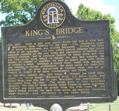 King's Bridge Marker image. Click for full size.