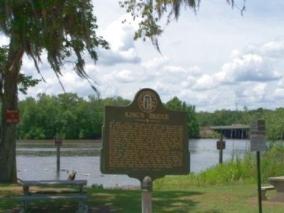 King's Bridge Marker, US 17 at the Ogeechee River image. Click for full size.