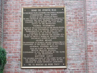 Honor the Immortal Dead Plaque image. Click for full size.