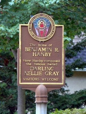 The Home of Benjamin R. Hanby Marker image. Click for full size.