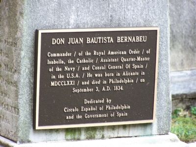 Don Juan Bautista Bernabeu Plaque image. Click for full size.