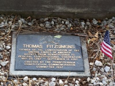Thomas Fitzsimons Plaque image. Click for full size.