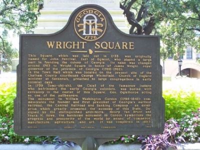 Wright Square Marker. Click for full size. Wright Square Marker image. Click for full size.