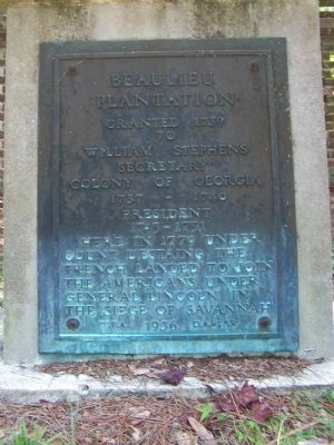Beaulieu Plantation Marker. Click for full size. Beaulieu Plantation Marker image. Click for full size.