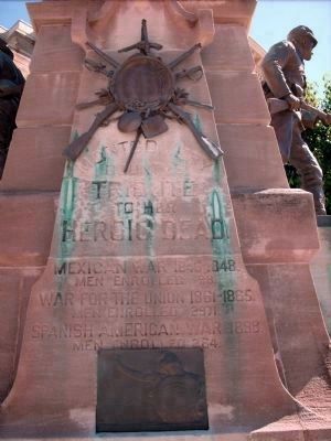 Montgomery County's Tribute to Her Heroic Dead Marker </b>(front). Click for full size. Montgomery County's Tribute to Her Heroic Dead Marker </b>(front) image. Click for full size.