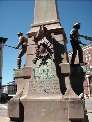 Montgomery County's Tribute to Her Heroic Dead Marker </b>(back). Click for full size. Montgomery County's Tribute to Her Heroic Dead Marker </b>(back) image. Click for full size.