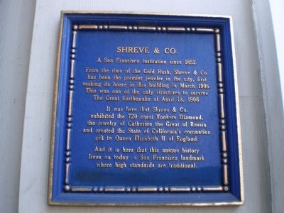 Shreve & Co. Marker image. Click for full size.