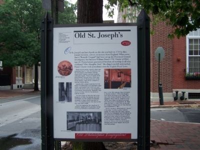 Old St. Joseph's Marker image. Click for full size.
