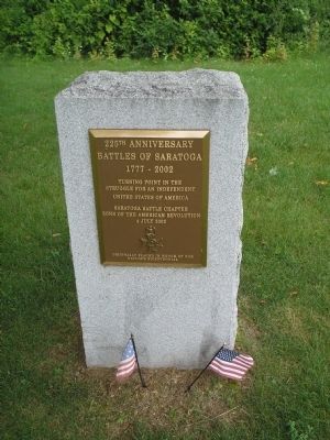 225th Anniversary Battles of Saratoga Marker image. Click for full size.