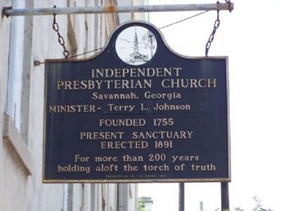 Independent Presbyterian Church Marker at the Present Sanctuary image. Click for full size.
