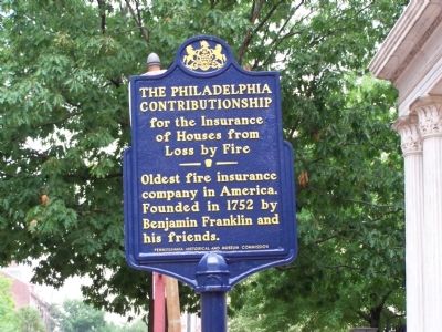 The Philadelphia Contributionship Marker image. Click for full size.