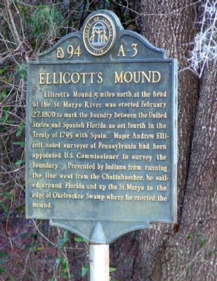Ellicott's Mound Marker image. Click for full size.