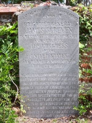 James Screven Marker. Click for full size. James Screven Marker image. Click for full size.