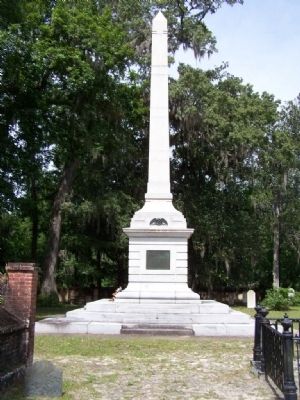 Generals James Screven and Daniel Stewart Monument ,as metioned on marker image. Click for full size.