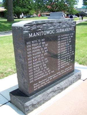 Manitowoc Submarines Marker - - Side Two image. Click for full size.