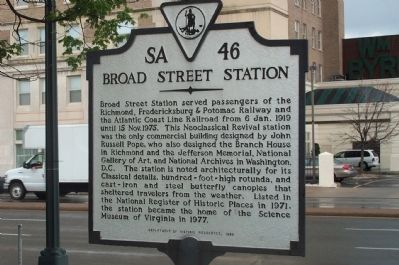 Broad Street Station Marker. Click for full size. Broad Street Station Marker image. Click for full size.