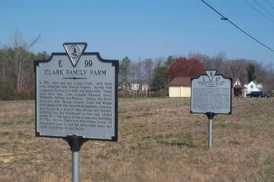 The "Clark Family Farm" and "Maneuvering to the North Anna" Markers image. Click for full size.