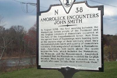 Amoreleck Encounters John Smith Marker image. Click for full size.