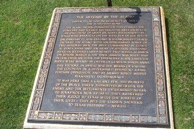 The Defense of the Alamo Marker image. Click for full size.