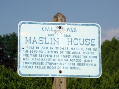 Maslin House Marker image. Click for full size.