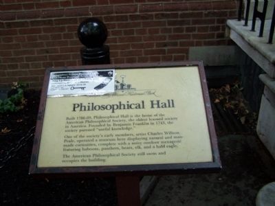 Philosophical Hall Marker. Click for full size. Philosophical Hall Marker image. Click for full size.