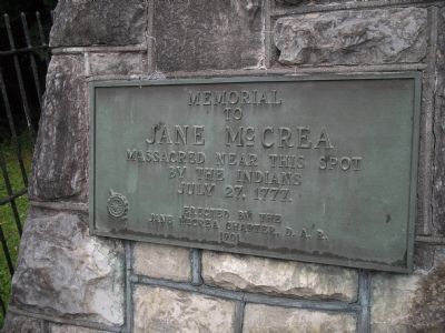 Memorial to Jane McCrea Marker image. Click for full size.