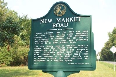 New Market Road Marker image. Click for full size.