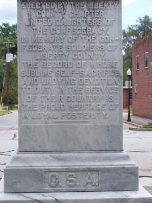 Liberty County Confederate Monument , ( West Face ) image. Click for full size.