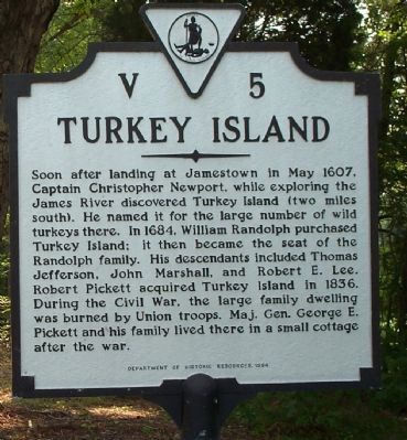 Turkey Island Marker image. Click for full size.