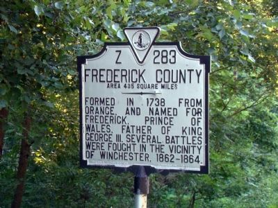 Frederick County Face of Marker. Click for full size. Frederick County Face of Marker image. Click for full size.