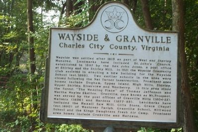 Wayside & Granville Marker image. Click for full size.