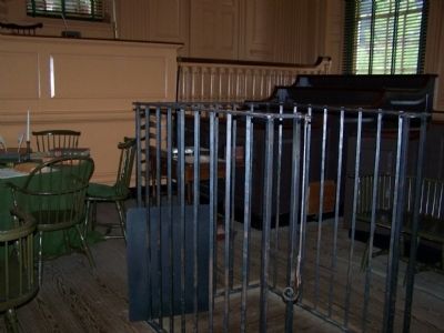 Courtroom of Independence Hall. Click for full size. Courtroom of Independence Hall image. Click for full size.