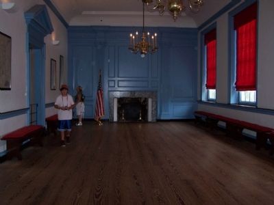 The Long Gallery on the second floor of Independence Hall. Click for full size. The Long Gallery on the second floor of Independence Hall image. Click for full size.