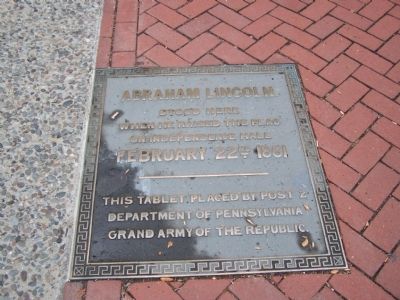 Abraham Lincoln Marker. Click for full size. Abraham Lincoln Marker image. Click for full size.