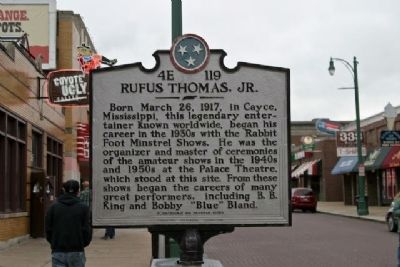 Rufus Thomas, Jr. Marker image. Click for full size.